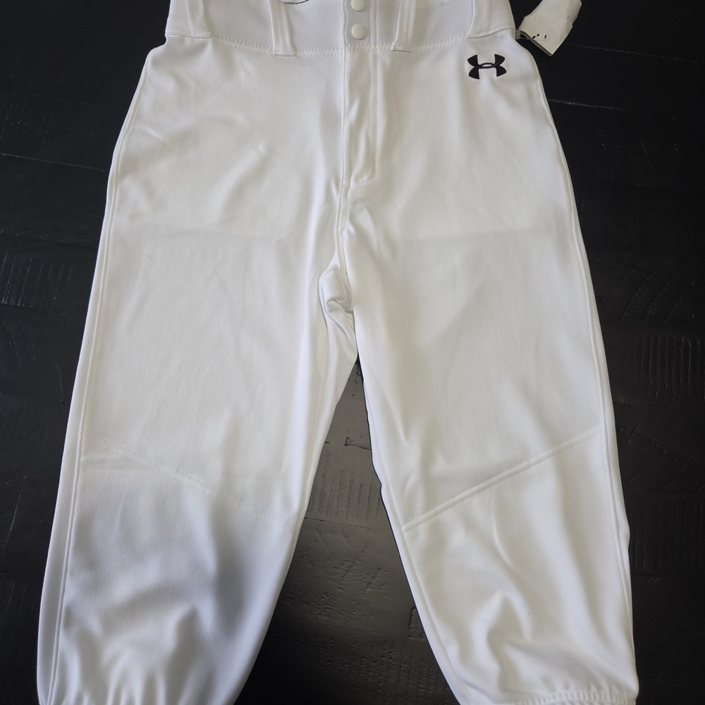 Under Armour White Kids Athletic Baseball Pants